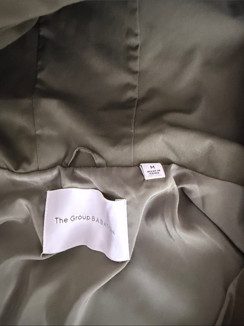 Babaton Cropped Windbreaker in Olive Green - Picture 3 of 9